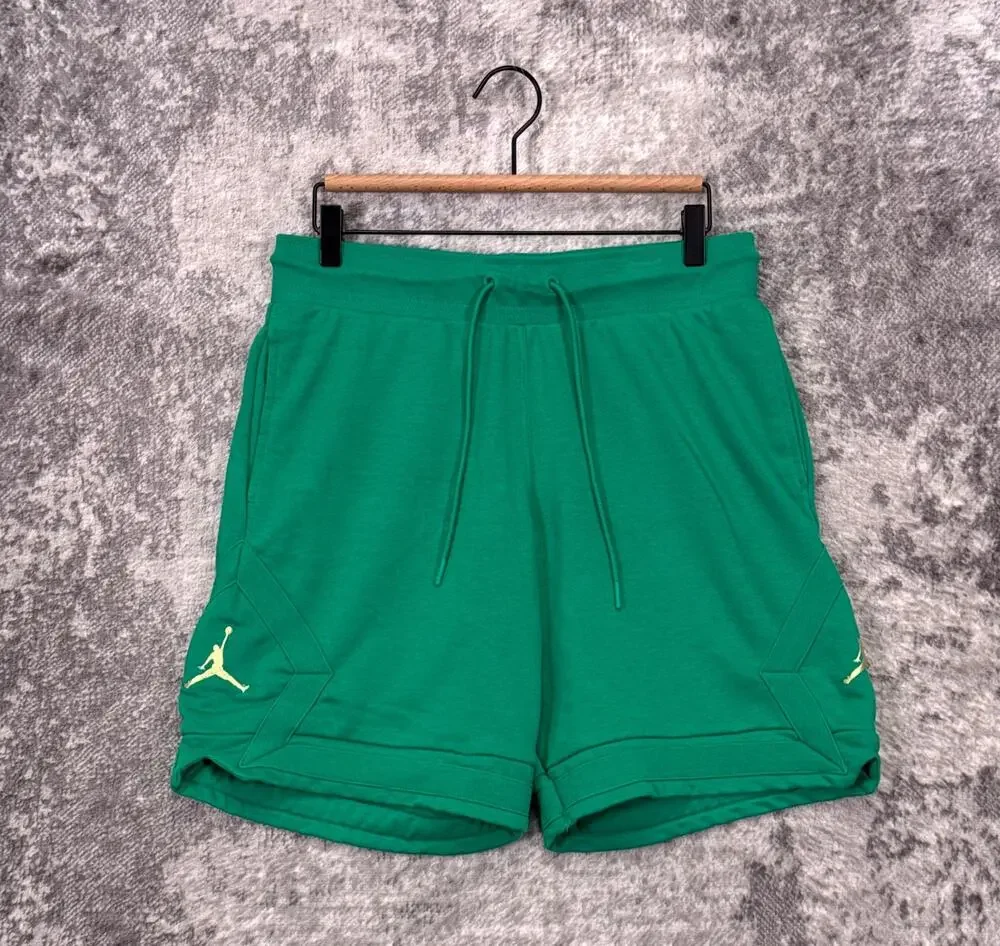Jordan Fleece Diamond Shorts Small Mens Green